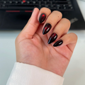 Black Cherry Velvet Cat-Eye Press-On Nails