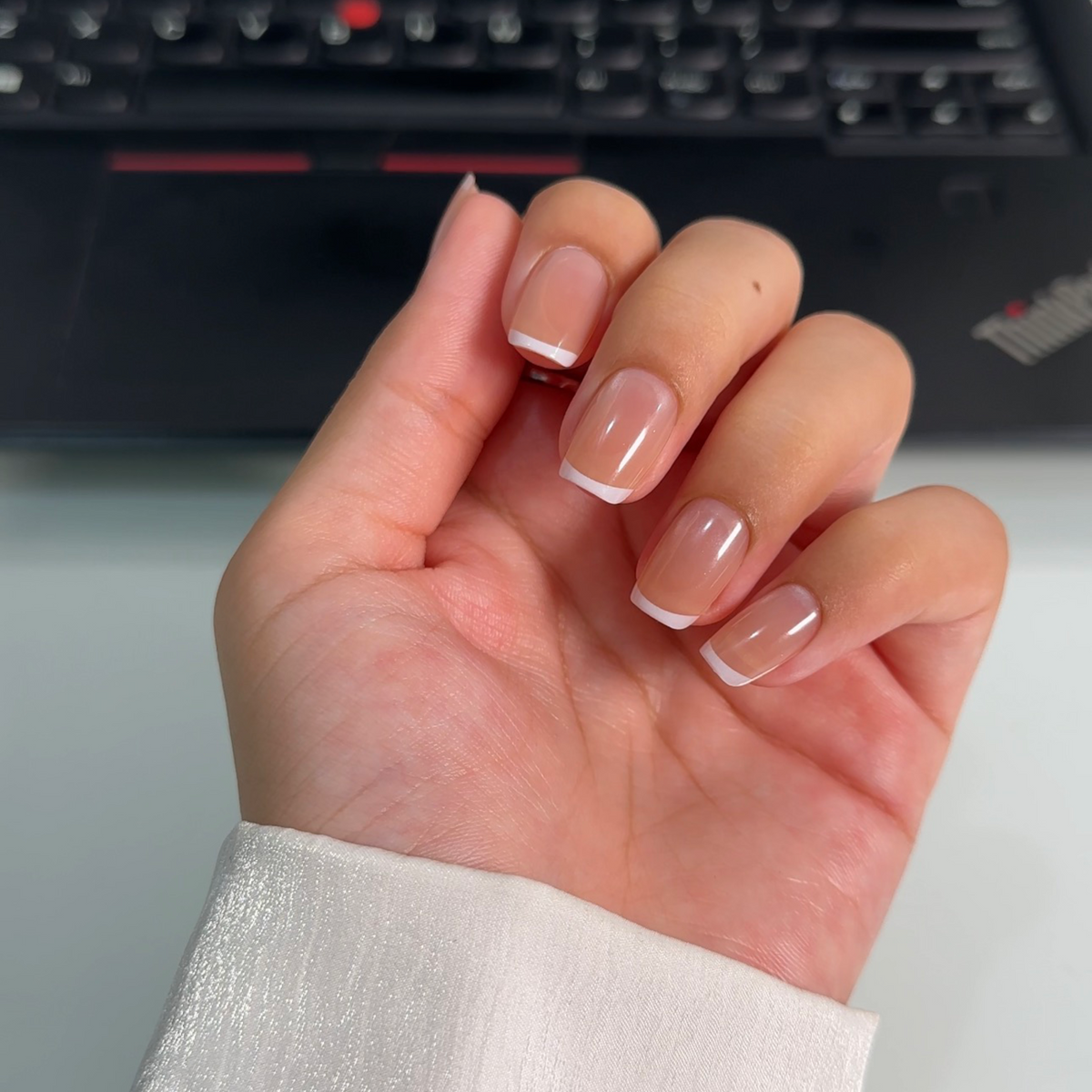 Classic French Tip Press-On Nails | 30-Piece Set
