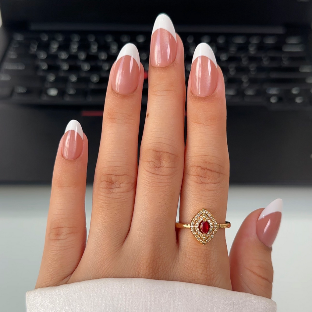 French Cateye Press-On Nails