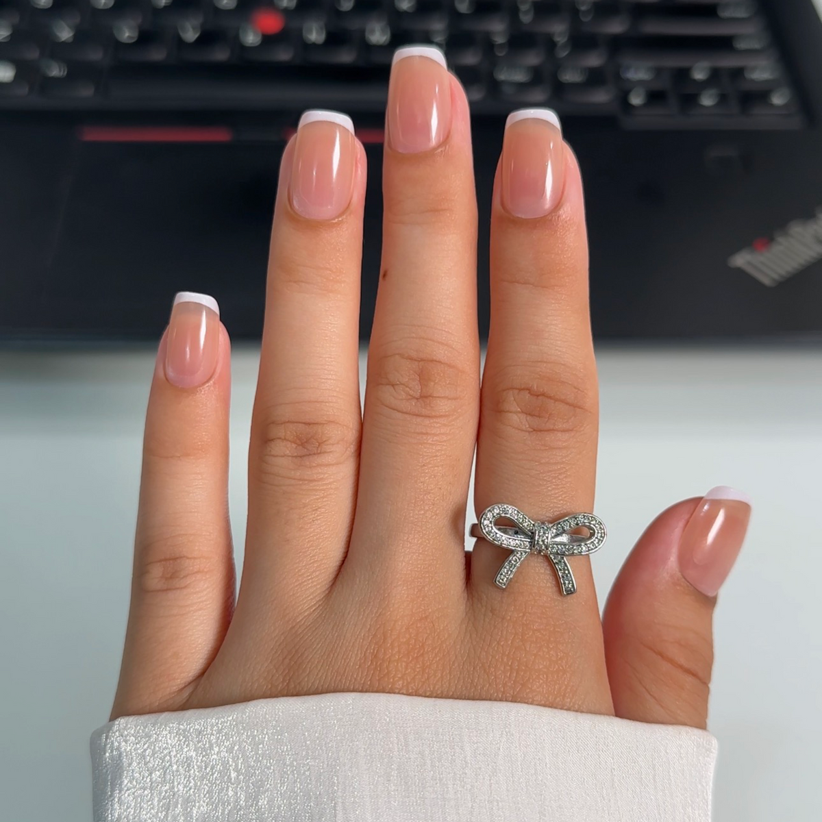 Classic French Tip Press-On Nails | 30-Piece Set